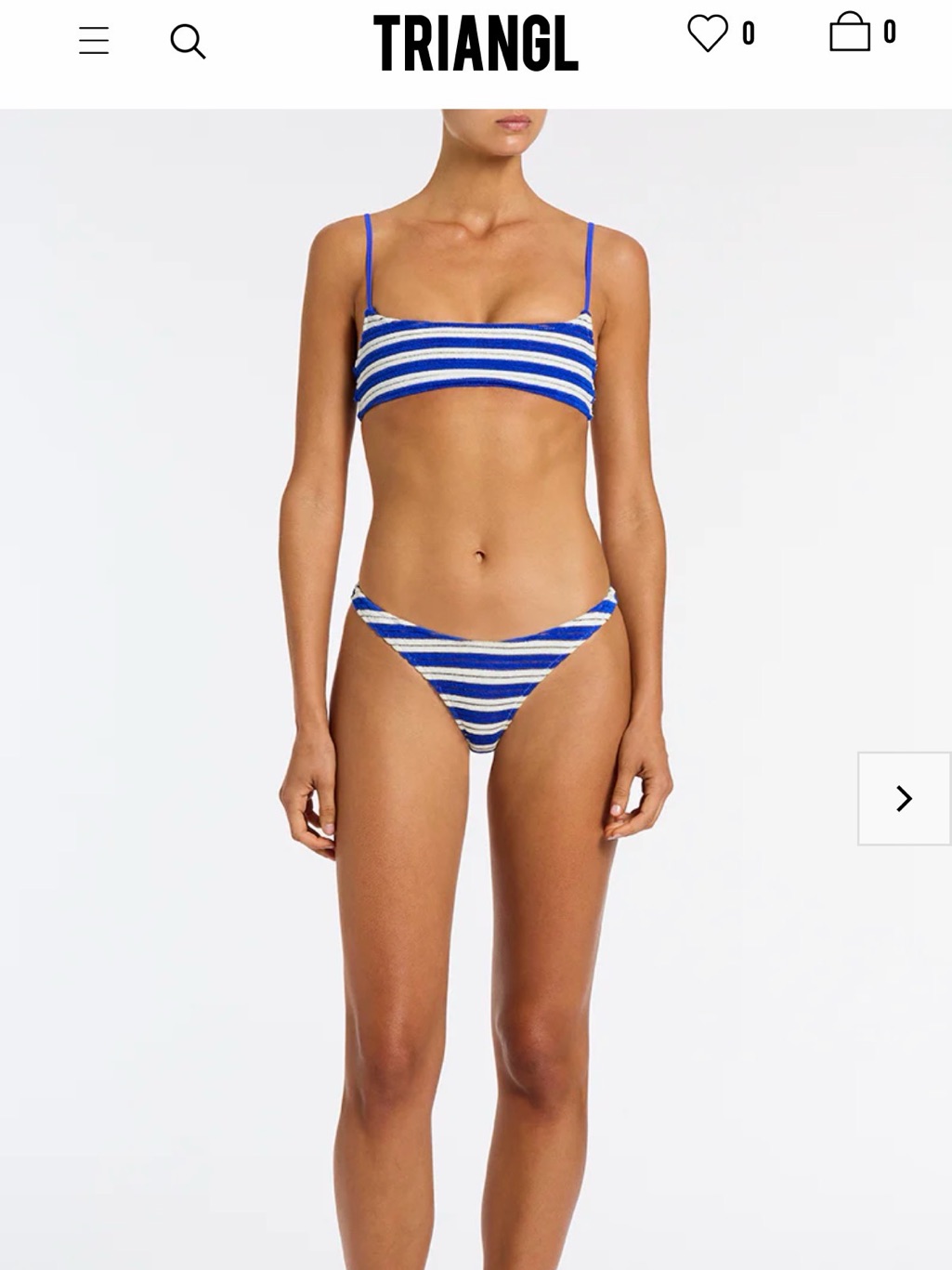 Triangl Mica - Joly Terry Towelling Crop Bikini Set - Medium Top Medium Cheeky
